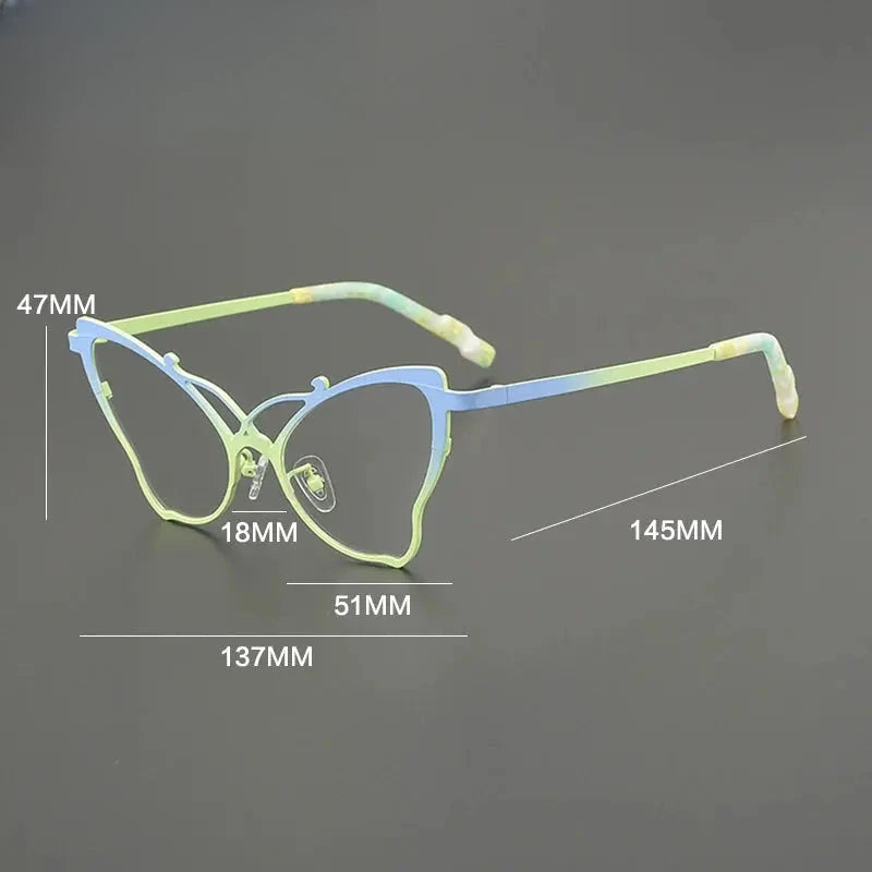 Women's Oval Full Rim Titanium Prescription Glasses G85862 — view 2 | Rx Spectacle