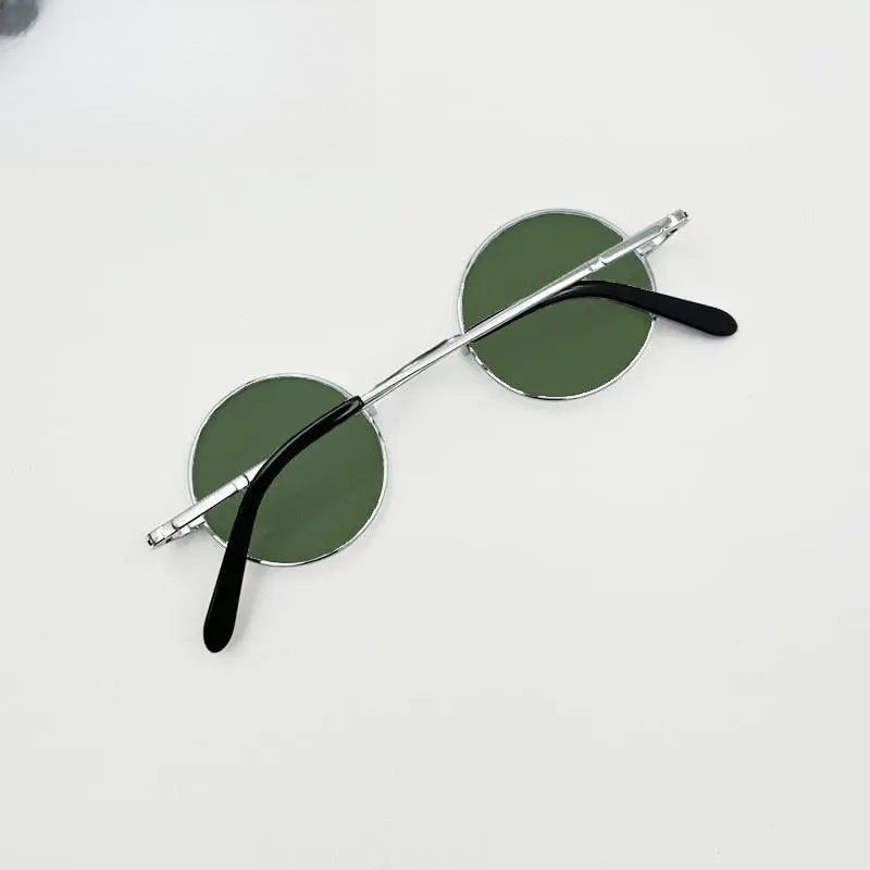 Unisex Round Full Rim Titanium Prescription Glasses 42mm — view 16 | Rx Spectacle