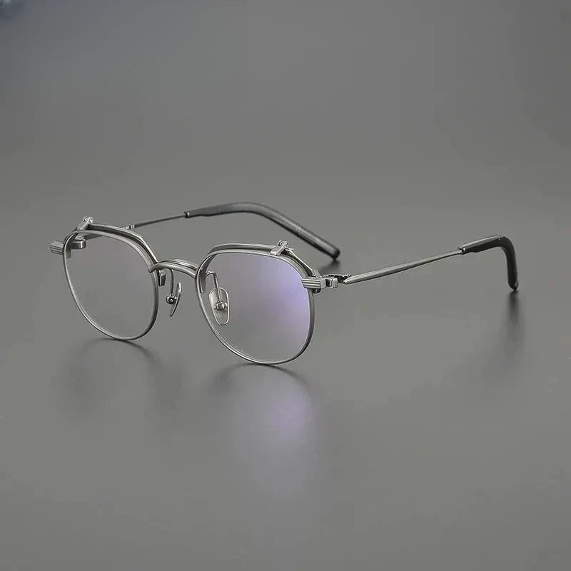 Unisex Oval Full Rim Titanium Prescription Glasses 629400 — view 4 | Rx Spectacle