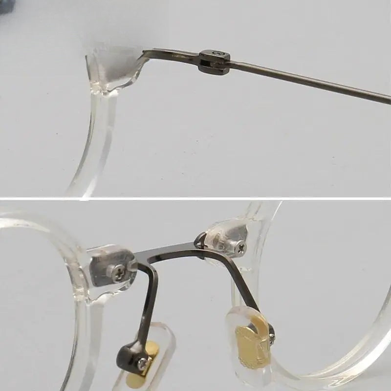 Unisex Round Full Rim Acetate Prescription Glasses 3636 — view 5 | Rx Spectacle