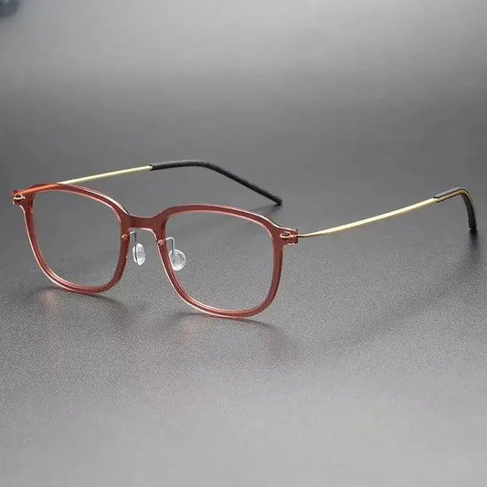 Women's Square Full Rim Titanium Prescription Glasses 616510 — view 1 | Rx Spectacle