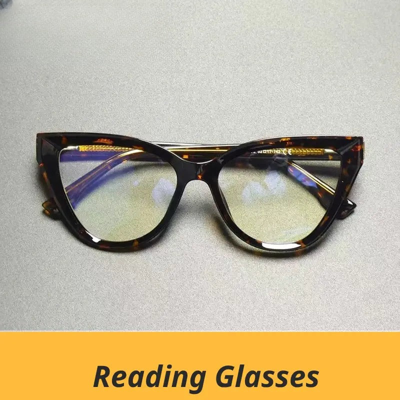 Women's Cat Eye Full Rim Titanium Reading Glasses Gx2279 — view 1 | Rx Spectacle