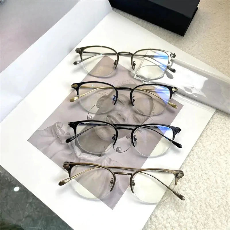 Unisex Oval Full Rim Titanium Prescription Glasses 2625 — view 5 | Rx Spectacle