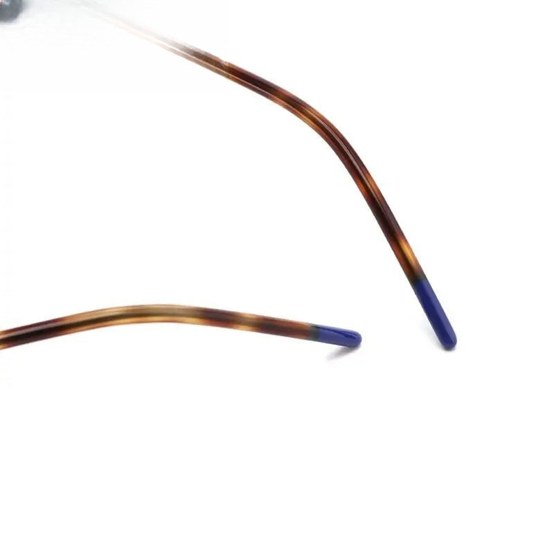 Unisex Cat Eye Rimless Titanium Prescription Glasses 9016 — view 9 | Rx Spectacle