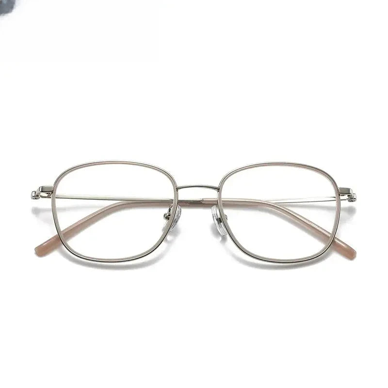 Women's Square Full Rim Titanium Prescription Glasses 641065 — view 9 | Rx Spectacle