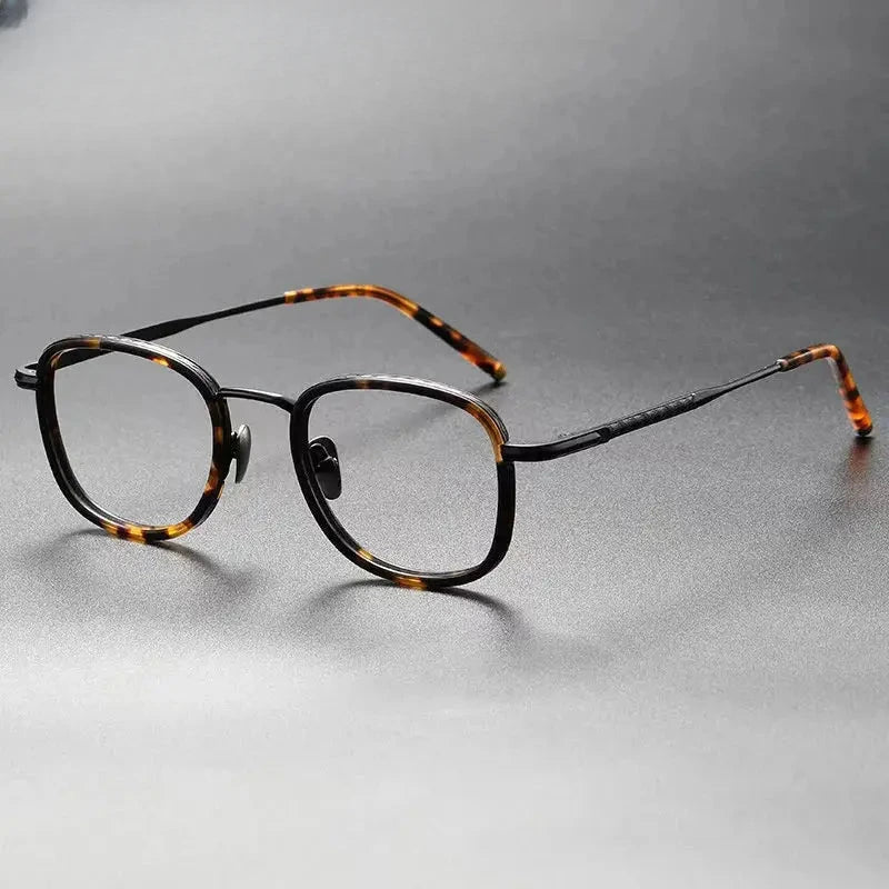 Unisex Square Full Rim Titanium Prescription Glasses 452250 — view 3 | Rx Spectacle