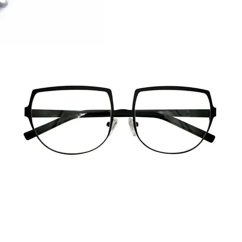 Unisex Round Full Rim Alloy Flat Top Prescription Glasses Y007 — view 6 | Rx Spectacle