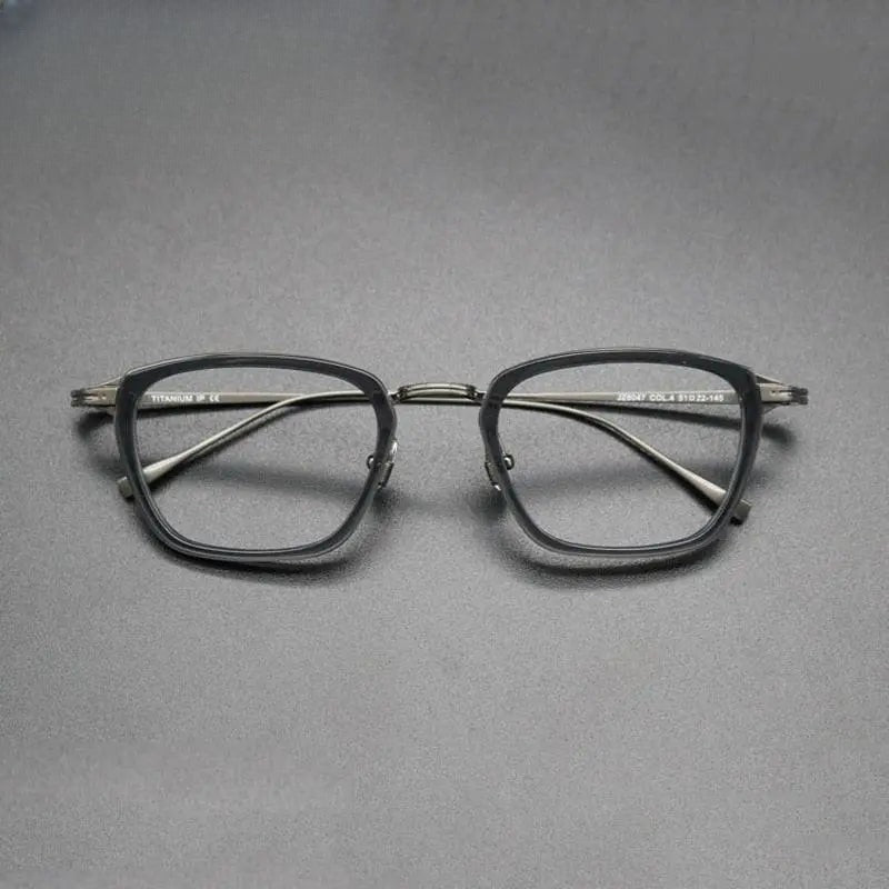 Unisex Square Full Rim Titanium Prescription Glasses Gxyj548 — view 2 | Rx Spectacle