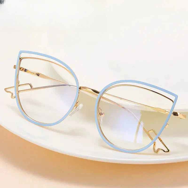 Women's Cat Eye Full Rim TR90 Prescription Glasses 95597 — view 1 | Rx Spectacle