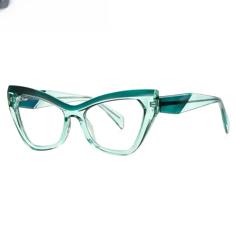Women's Cat Eye Full Rim Titanium Prescription Glasses 312198 — view 6 | Rx Spectacle