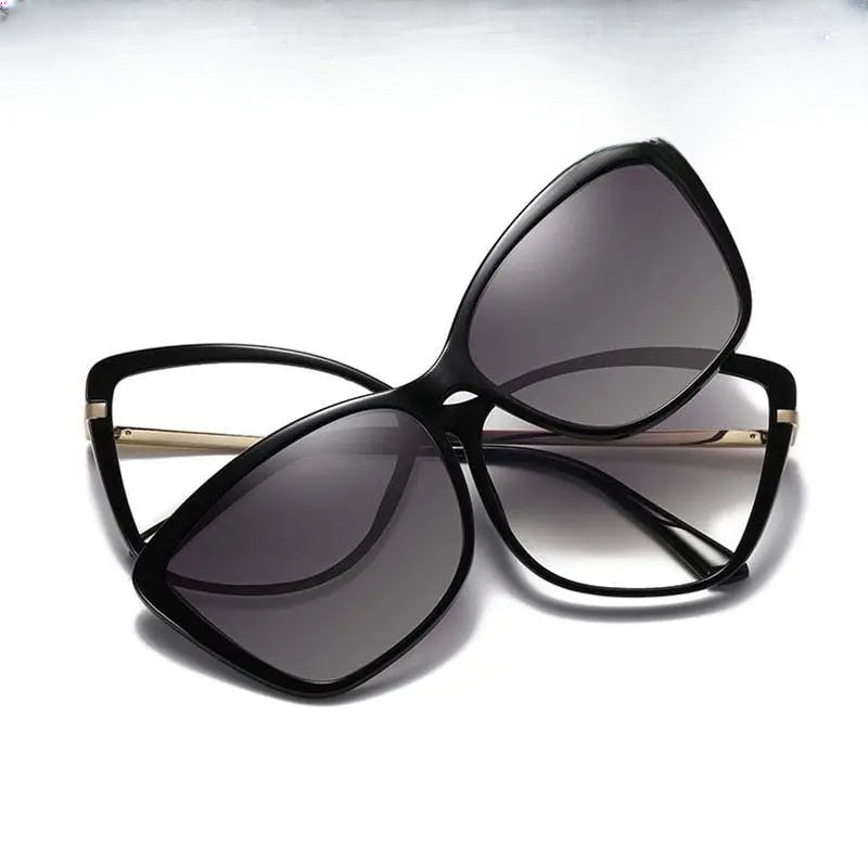 Women's Full Rim TR90 Clip-On Prescription Glasses 95335 — view 1 | Rx Spectacle