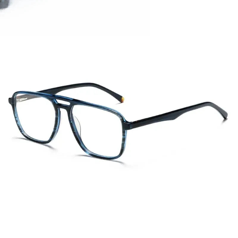 Women's Square Full Rim Acetate Double Bridge Prescription Glasses 61001 — view 7 | Rx Spectacle