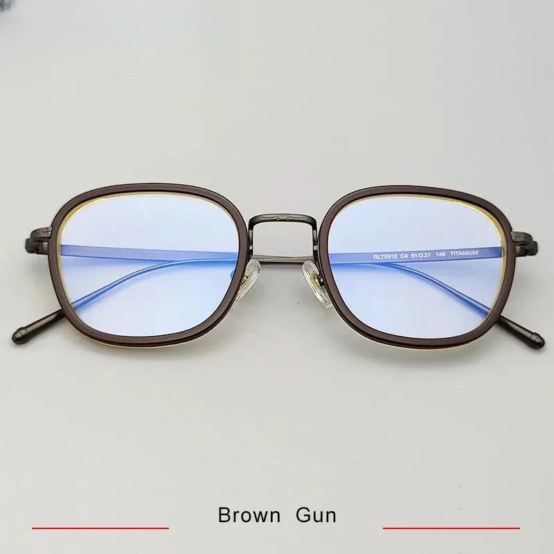 Men's Polygon Full Rim Titanium Prescription Glasses 65910 — view 3 | Rx Spectacle