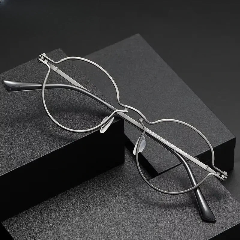Unisex Round Full Rim Titanium Prescription Glasses 58952 — view 1 | Rx Spectacle