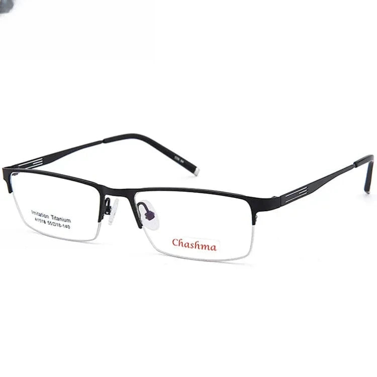 Women's Browline Semi-Rimless Alloy Prescription Glasses 881518 — view 2 | Rx Spectacle