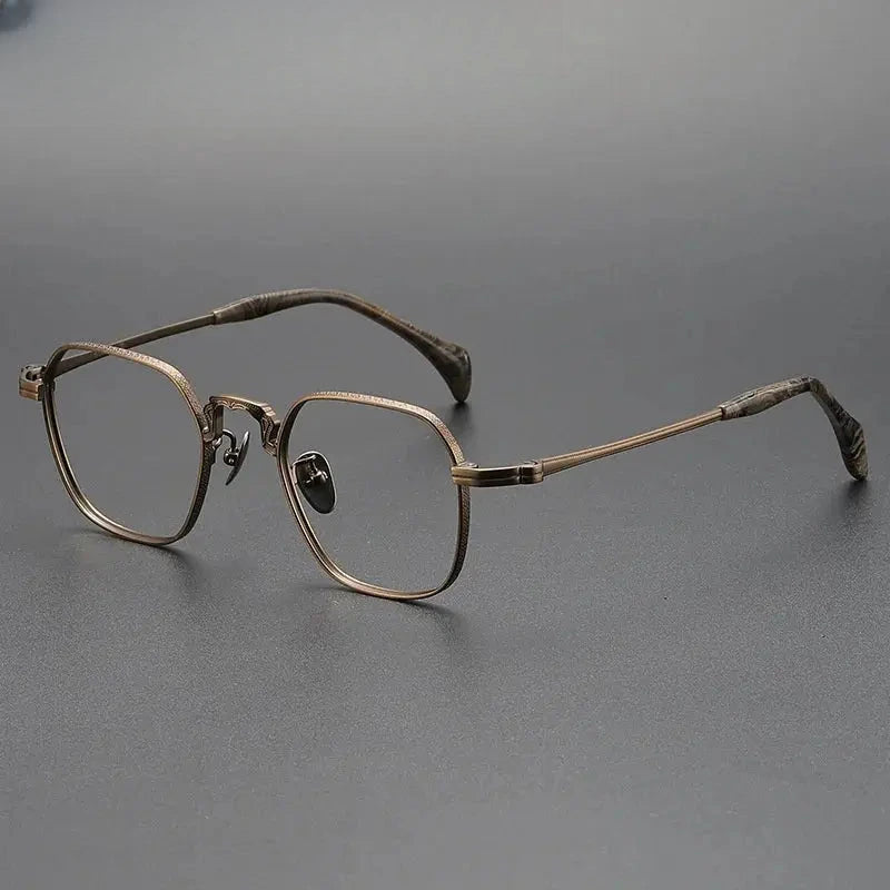 Unisex Polygon Full Rim Titanium Oversized Prescription Glasses 680866 — view 5 | Rx Spectacle