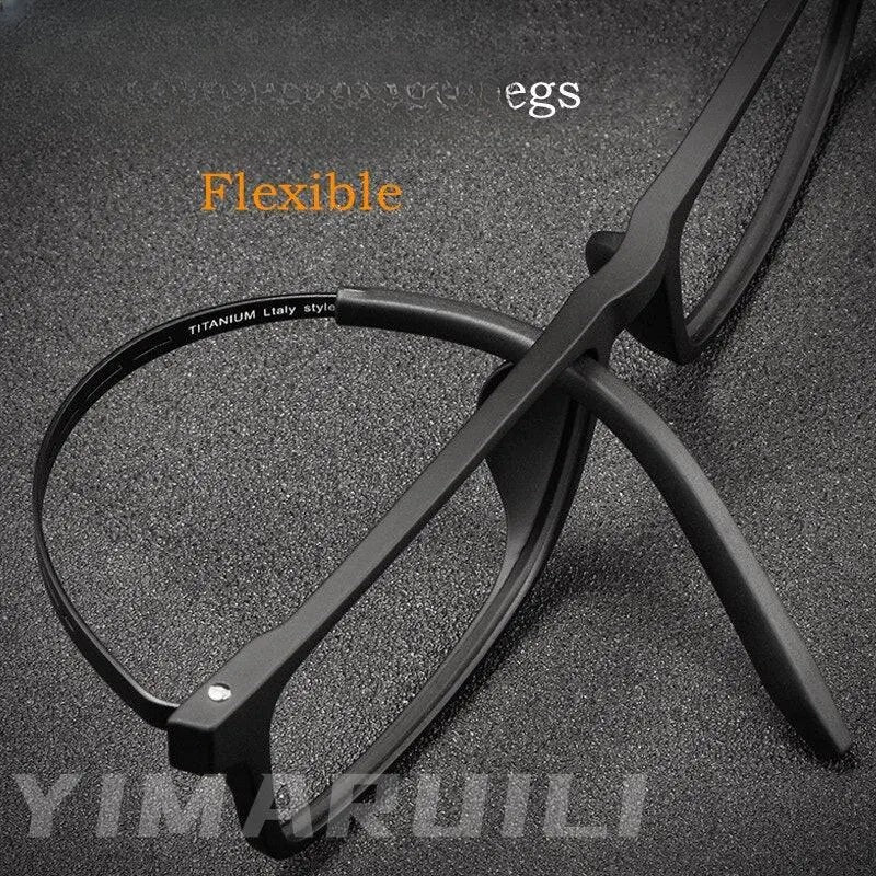 Men's Square Full Rim Titanium Reading Glasses Y8822 — view 1 | Rx Spectacle