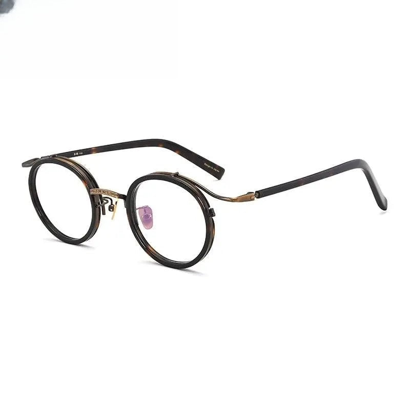 Unisex Round Full Rim Acetate Prescription Glasses Gxj37 — view 7 | Rx Spectacle