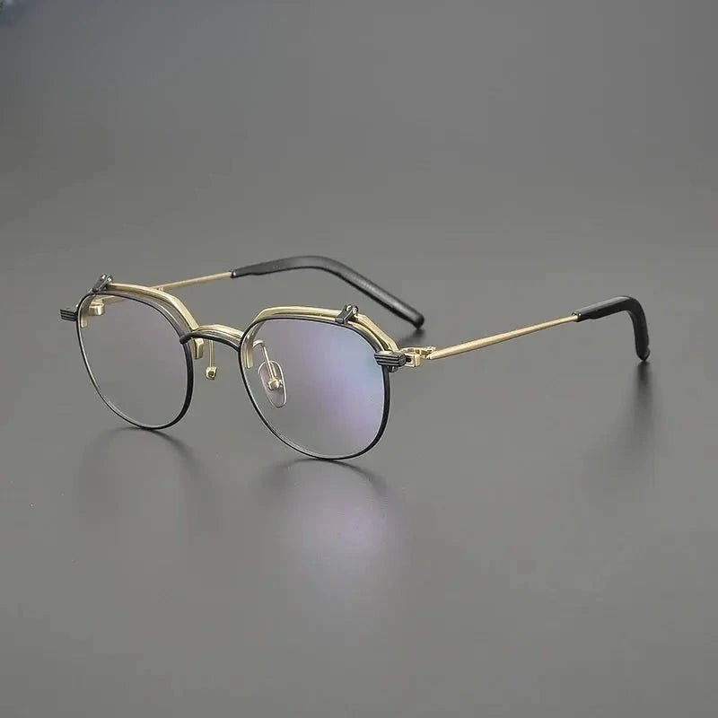Unisex Oval Full Rim Titanium Prescription Glasses 629400 — view 3 | Rx Spectacle