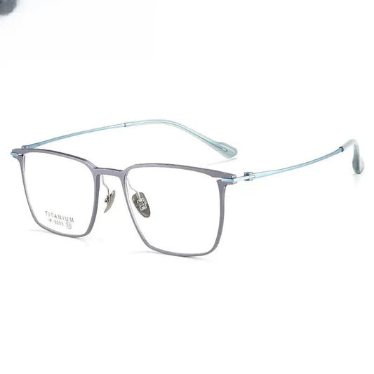 Men's Square Full Rim Titanium Prescription Glasses 406253 — view 1 | Rx Spectacle