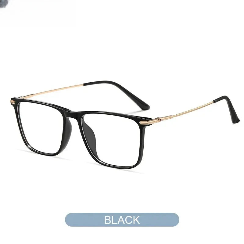 Women's Square Full Rim Titanium Reading Glasses 007 — view 9 | Rx Spectacle
