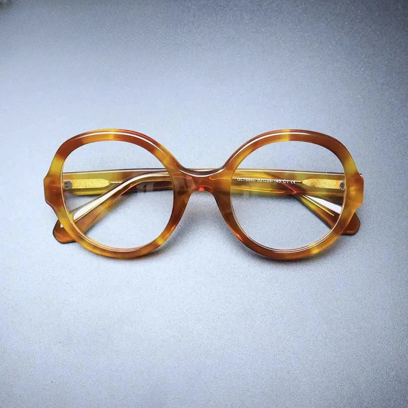 Women's Round Full Rim Acetate Prescription Glasses Gxyj1238 — view 1 | Rx Spectacle