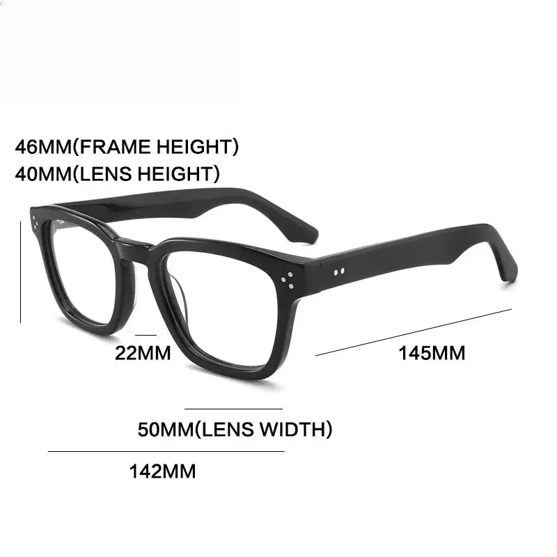 Men's Square Full Rim Acetate Prescription Glasses Gxyj1500 — view 4 | Rx Spectacle
