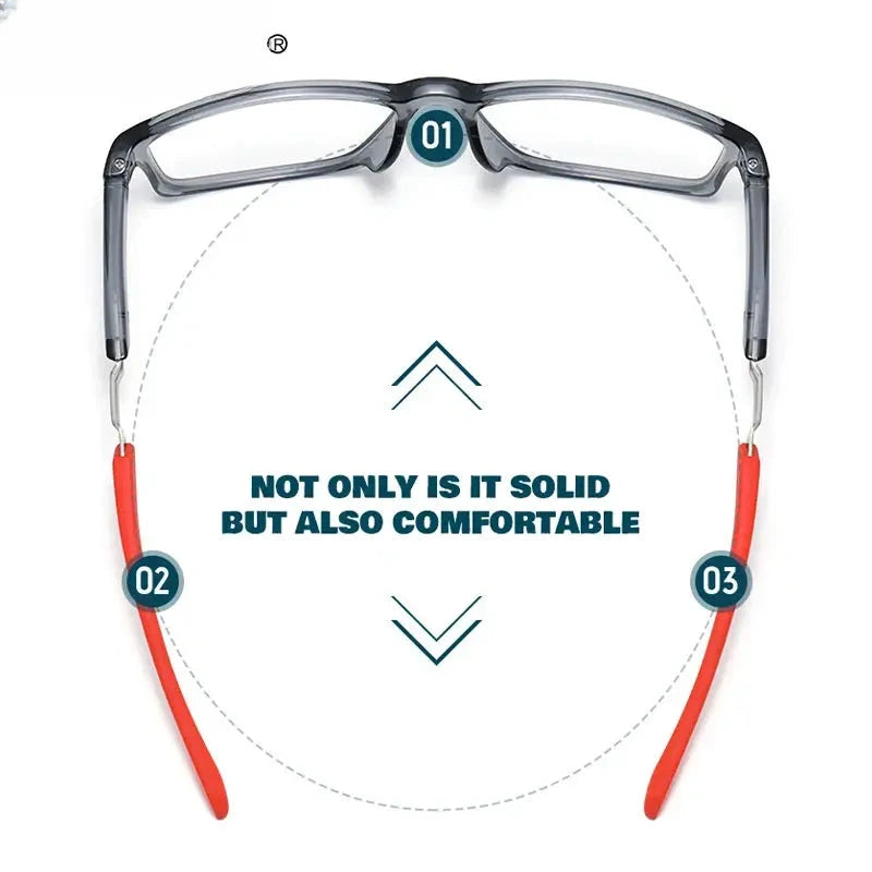 Men's Square Full Rim TR90 Reading Glasses 18189 — view 5 | Rx Spectacle