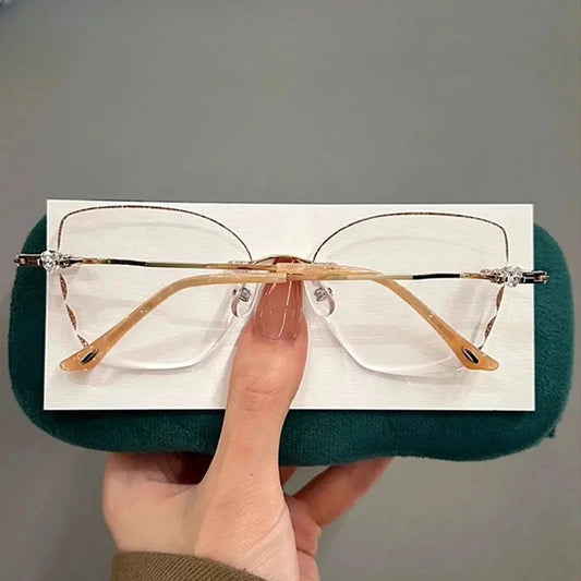 Women's Cat Eye Full Rim Titanium Prescription Glasses 213517 — view 1 | Rx Spectacle