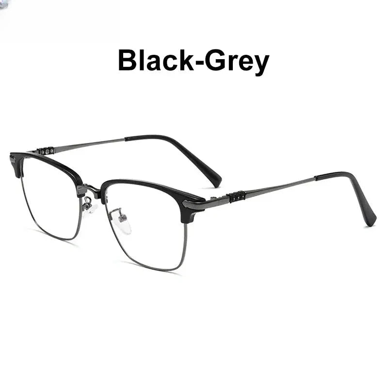 Unisex Square Full Rim Alloy Reading Glasses K002 — view 8 | Rx Spectacle