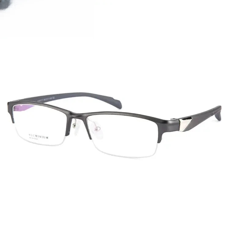 Men's Square Semi-Rimless TR90 Sports Glasses 6177 — view 3 | Rx Spectacle