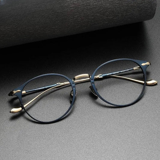 Unisex Round Full Rim Titanium Prescription Glasses 3112 — view 1 | Rx Spectacle