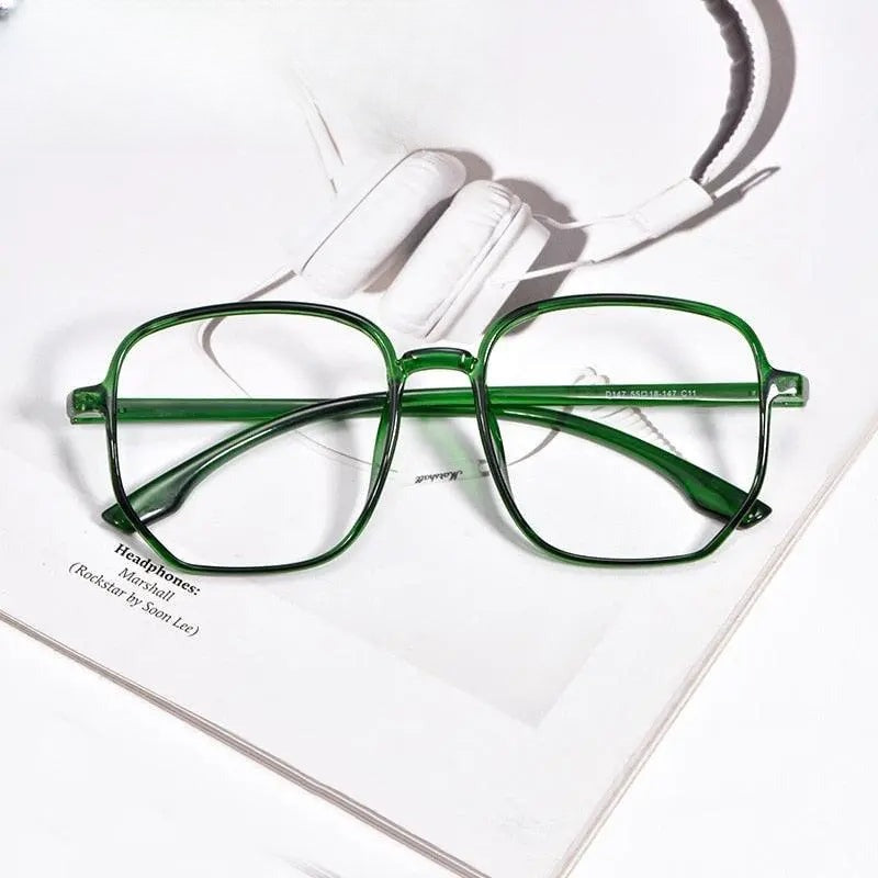 Unisex Polygon Full Rim Acetate Prescription Glasses D147 — view 1 | Rx Spectacle