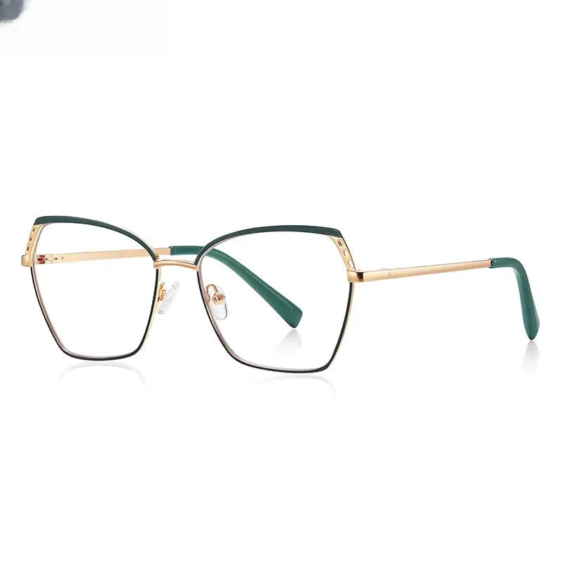 Women's Polygon Full Rim Alloy Reading Glasses 3110 — view 9 | Rx Spectacle