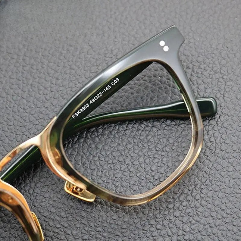 Unisex Oval Full Rim Acetate Prescription Glasses Gxyj843 — view 6 | Rx Spectacle
