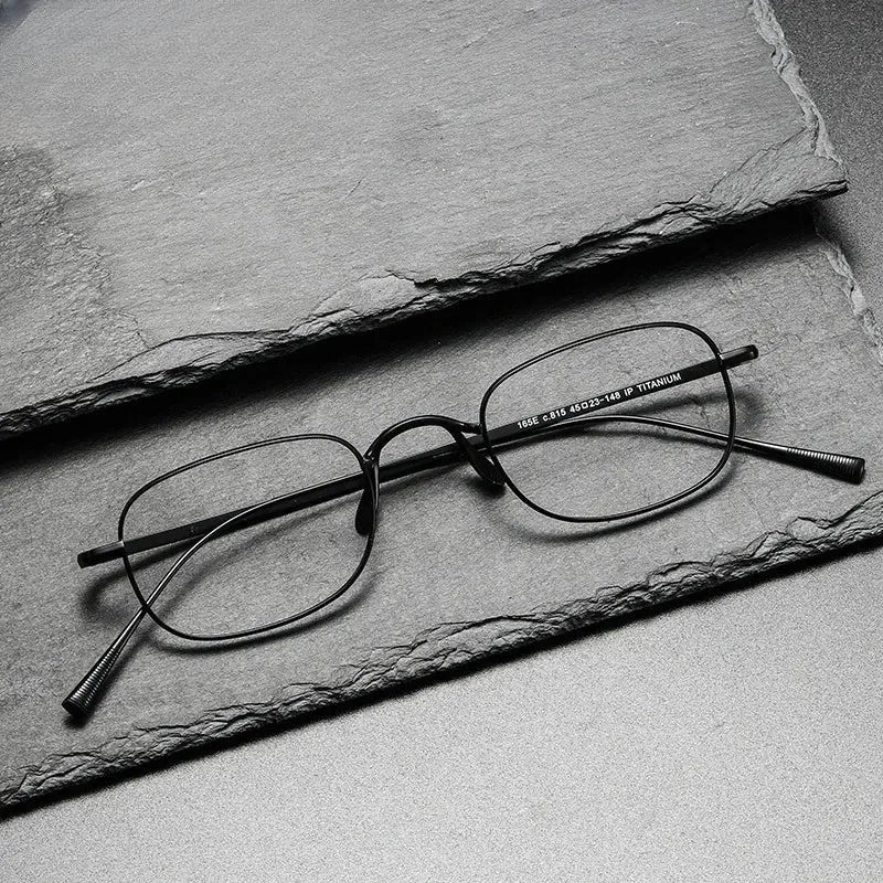 Unisex Square Full Rim Titanium Prescription Glasses 369165 — view 1 | Rx Spectacle