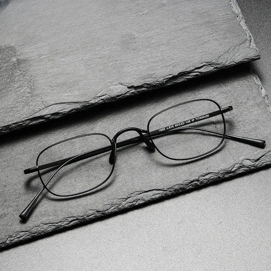 Unisex Square Full Rim Titanium Prescription Glasses 369165 — view 1 | Rx Spectacle