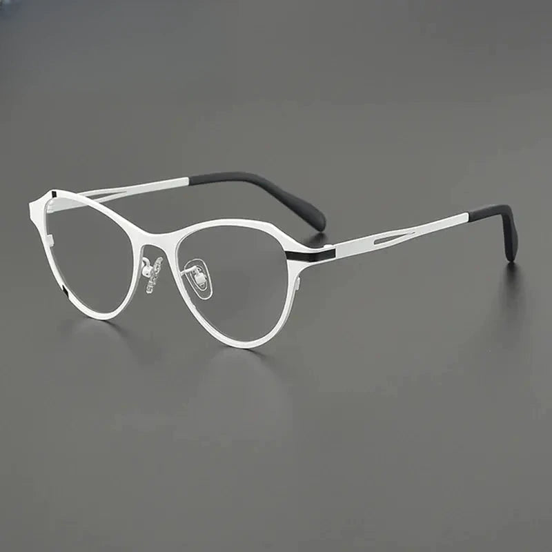 Unisex Browline Full Rim Titanium Prescription Glasses G85878 — view 1 | Rx Spectacle