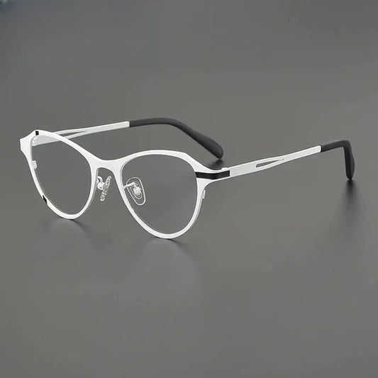 Unisex Browline Full Rim Titanium Prescription Glasses G85878 — view 1 | Rx Spectacle