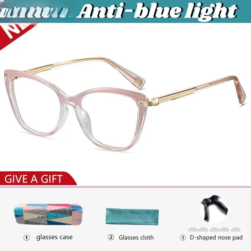 Women's Butterfly Full Rim TR90 Reading Glasses 582007 — view 4 | Rx Spectacle