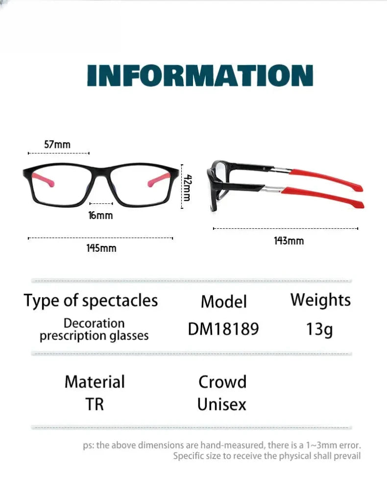 Men's Square Full Rim TR90 Reading Glasses 18189 — view 12 | Rx Spectacle