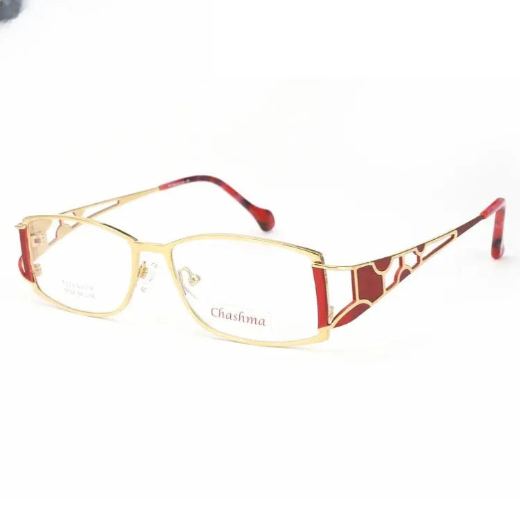 Unisex Square Full Rim Titanium Prescription Glasses 409137 — view 3 | Rx Spectacle