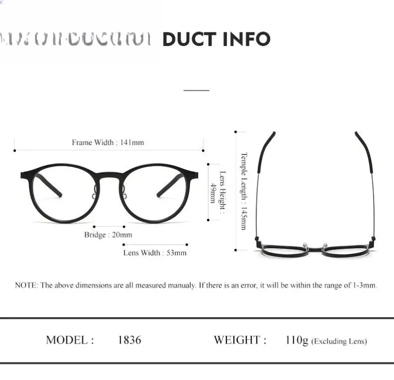 Unisex Oval Full Rim Titanium Prescription Glasses 18362 — view 2 | Rx Spectacle