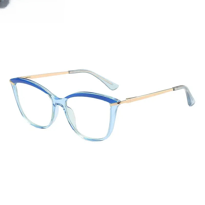 Women's Cat Eye Full Rim Alloy Reading Glasses 2036 — view 10 | Rx Spectacle