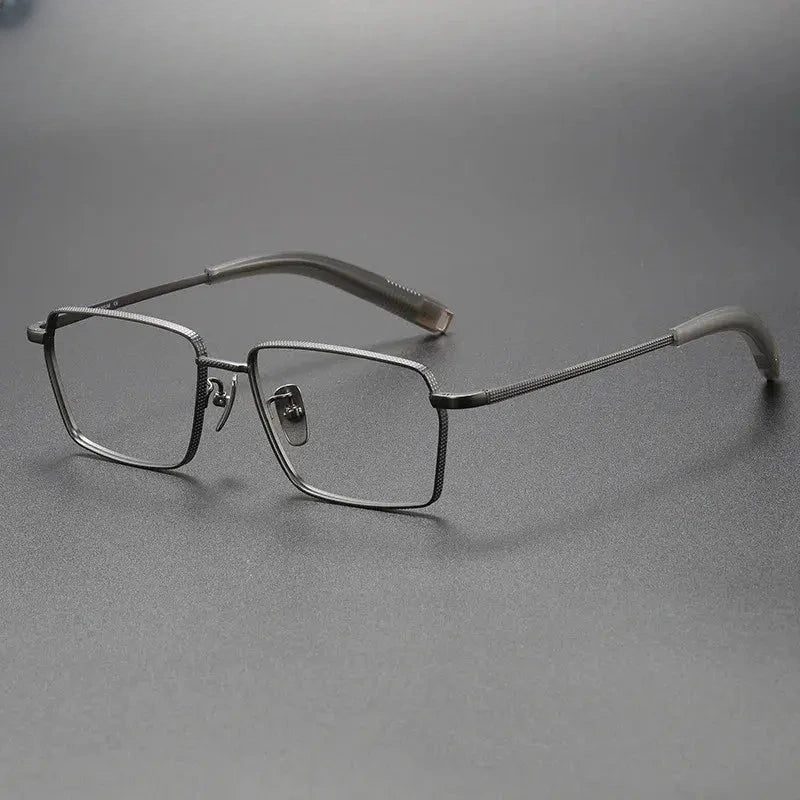 Men's Polygon Full Rim Titanium Prescription Glasses 707519 — view 3 | Rx Spectacle