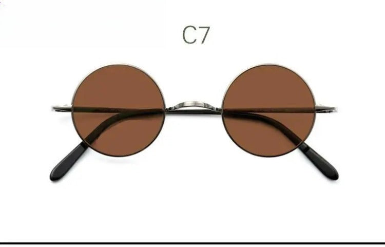Unisex Round Full Rim Titanium Prescription Glasses 42mm — view 5 | Rx Spectacle