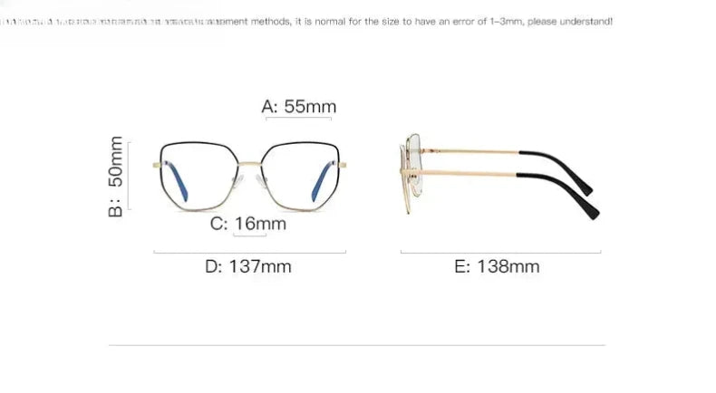 Women's Polygon Full Rim Stainless Steel Reading Glasses 3093 — view 14 | Rx Spectacle