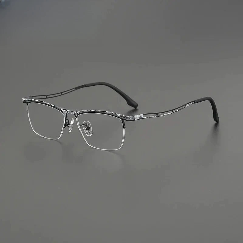 Women's Browline Semi-Rimless Titanium Prescription Glasses G85890 — view 10 | Rx Spectacle