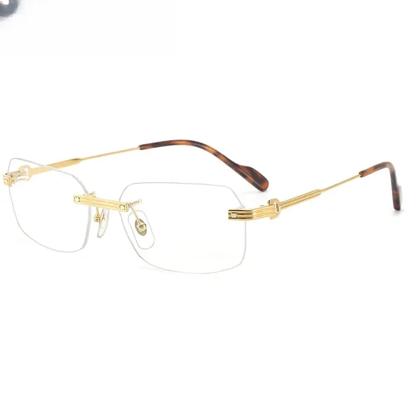 Women's Oval Rimless Titanium Prescription Glasses 420271 — view 1 | Rx Spectacle