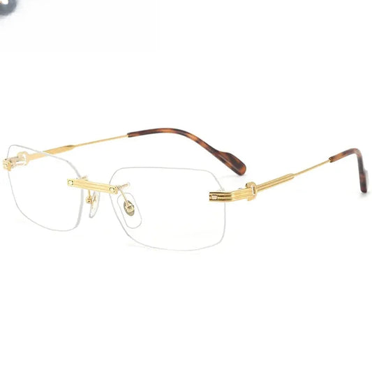 Women's Oval Rimless Titanium Prescription Glasses 420271 — view 1 | Rx Spectacle